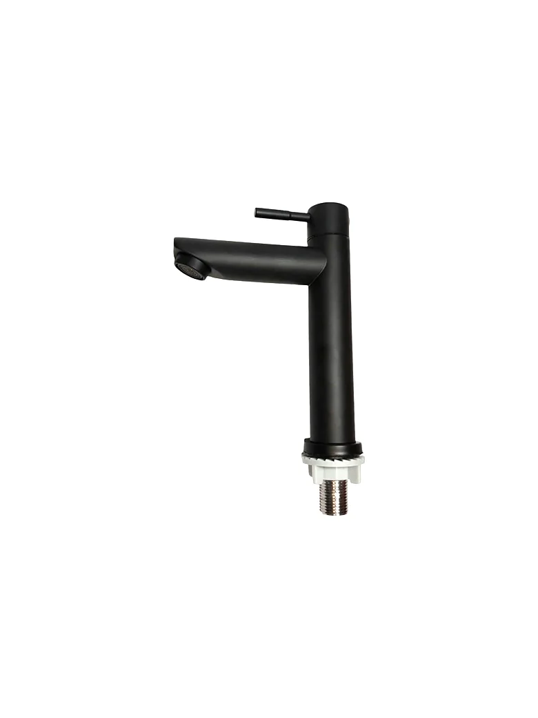 Llave lavamanos PAC 5925BLACK faisán alta metálica acero negra — Pacific Group