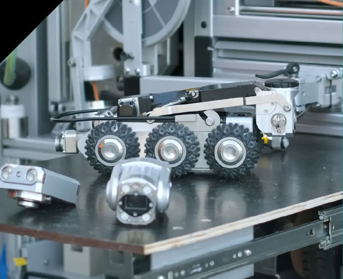 Robot de inspección CCTV con cámaras para soporte técnico de equipos de alcantarillado — Pacific Group Colombia