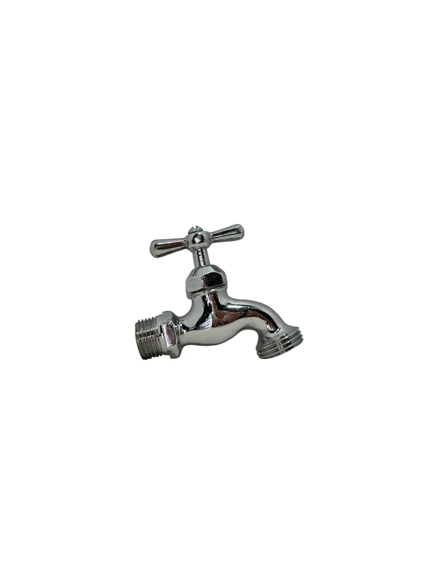 Llave jardín PAC 406C liviana cromada con manija tipo cruz — Pacific Group