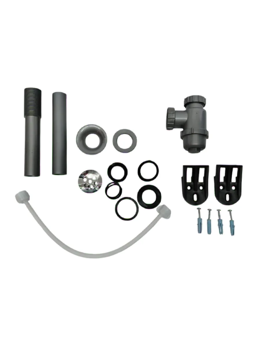 Kit sifón desagüe PAC 013 gris para lavamanos — Pacific Group