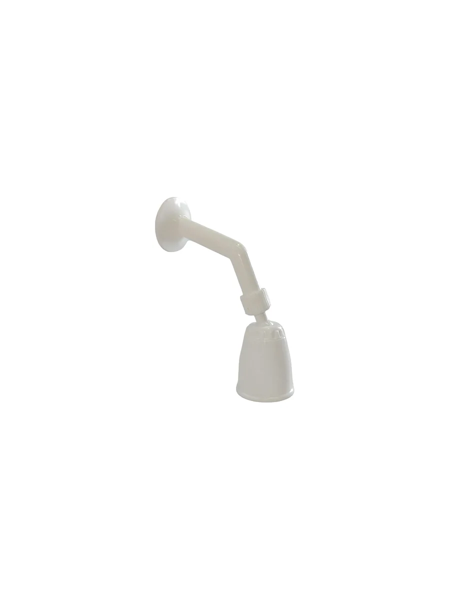 Ducha plástica blanca con brazo integrado — Pacific Group