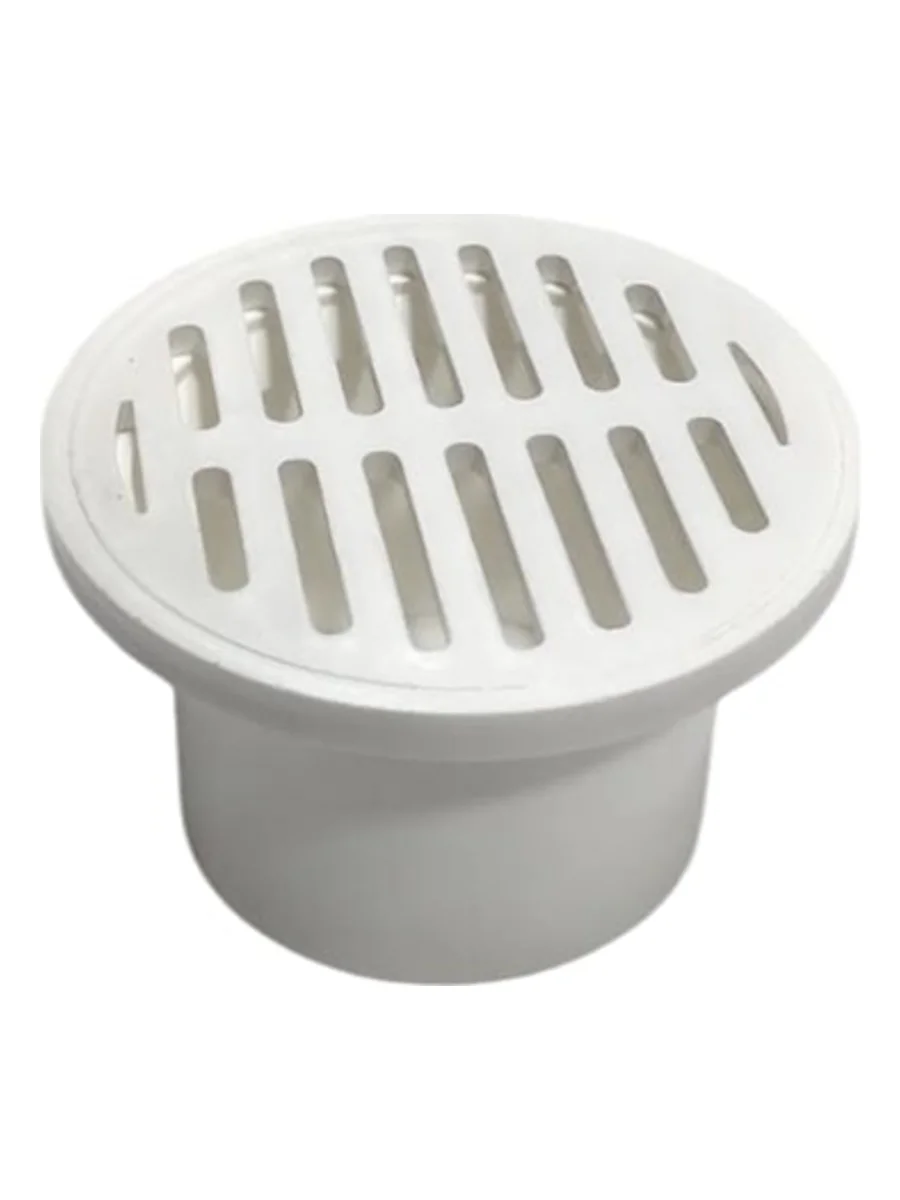 Rejilla plástica circular blanca con ranuras para desagüe — Pacific Group