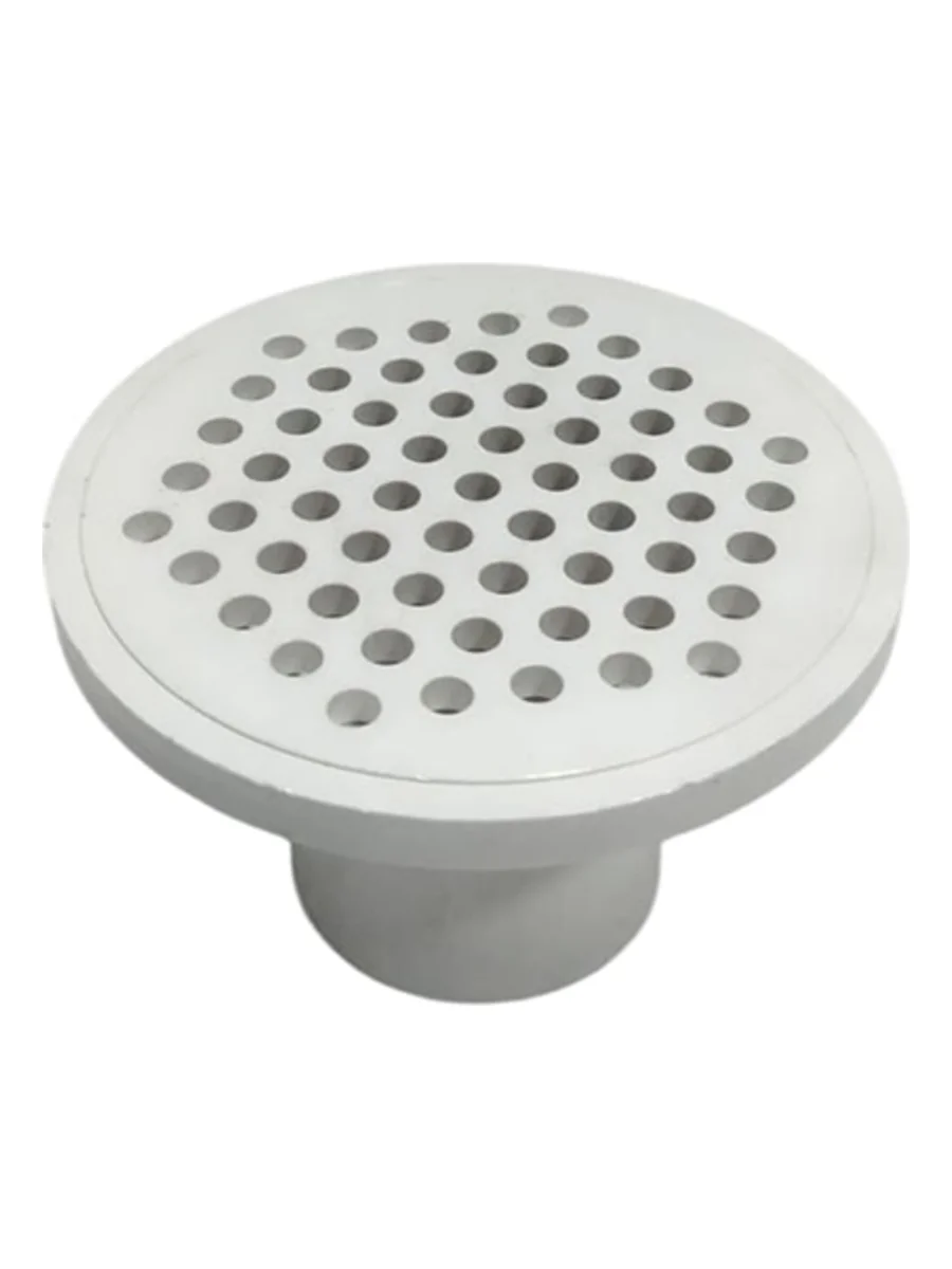 Rejilla plástica circular blanca perforada para desagüe de piso — Pacific Group