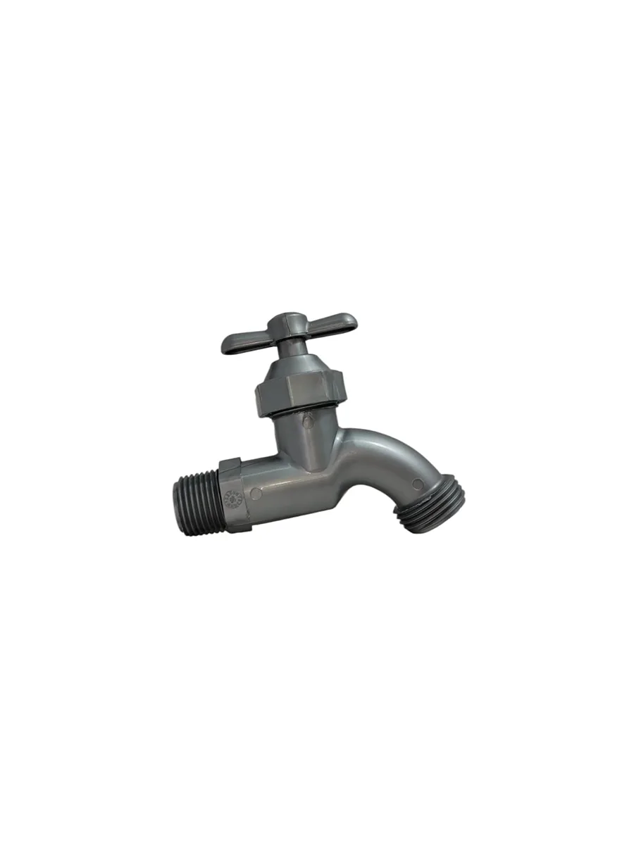 Llave jardín PAC 507P plástica gris con manija tipo cruz — Pacific Group