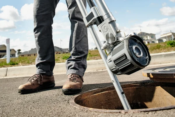 Inspección de tuberías y colectores con cámara CCTV para diagnóstico y mantenimiento preventivo de redes de alcantarillado e infraestructura subterránea.